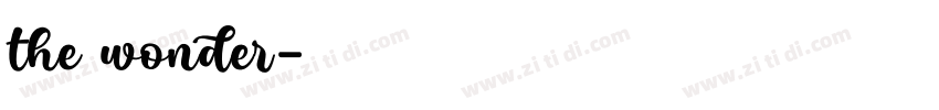 the wonder字体转换